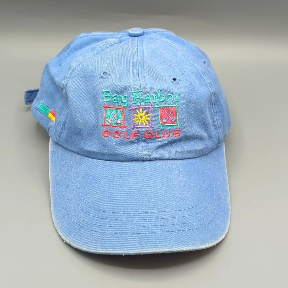 Bay Harbor Golf Club Hat Cap Blue Strapback Ahead One Size Adjustable
